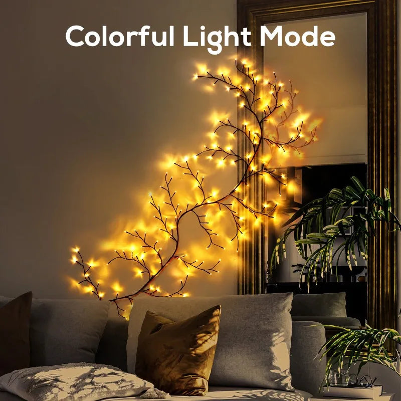USB Powered Tree Strips Light 8 Modes Fairy Tale Tree Branch Bedroom Christmas Valentine Gift for Wedding Party Garden Lighting