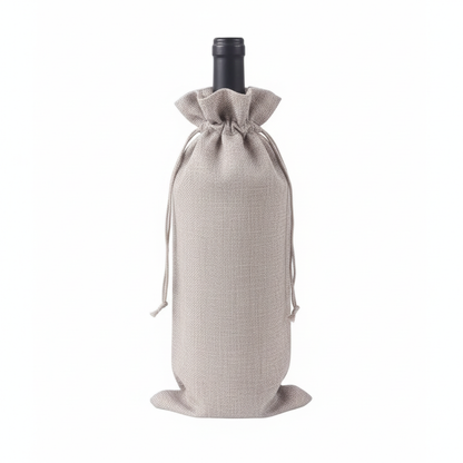 Festive Burlap Wine Bags