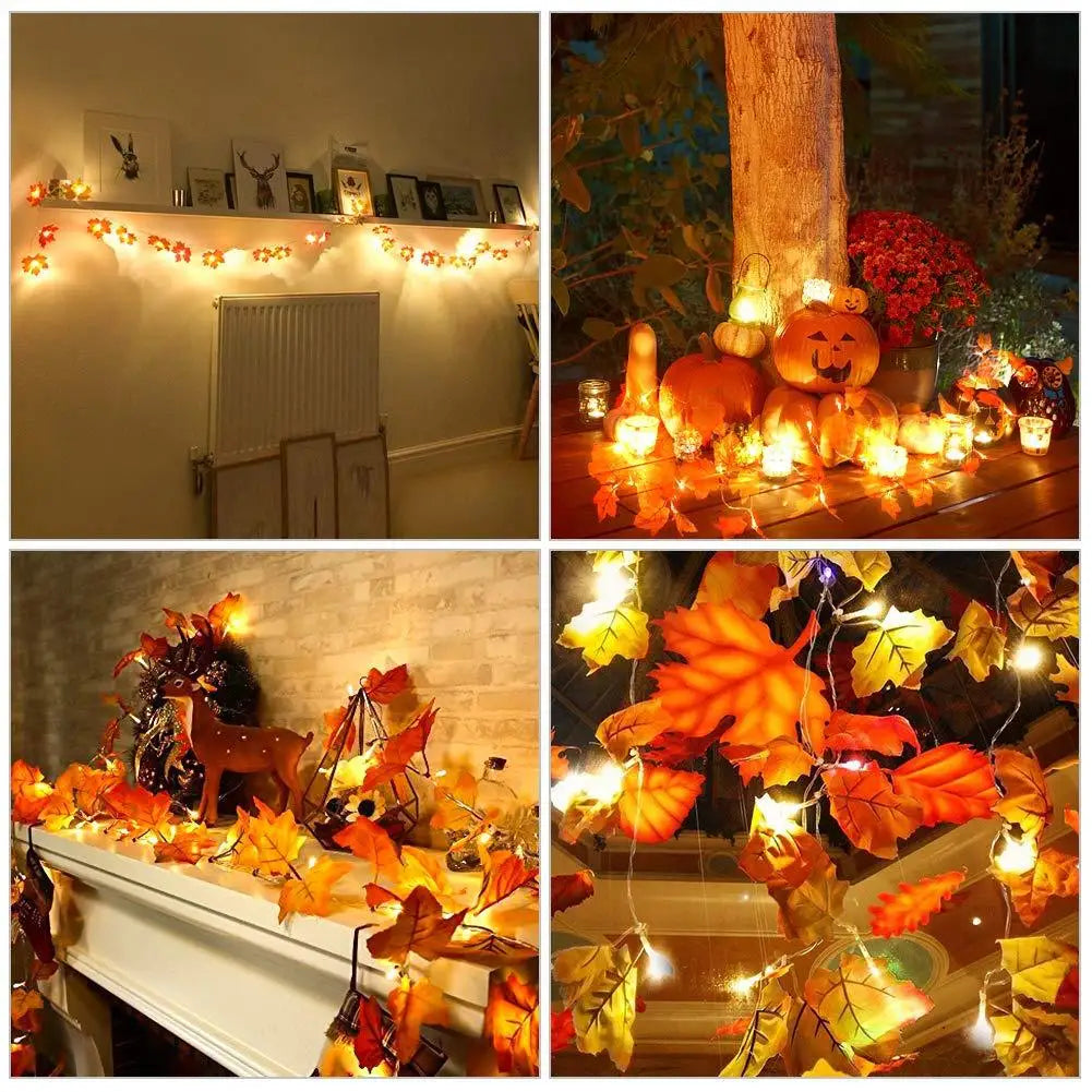 Christmas Decoration Artificial Maple Leaf Leaves