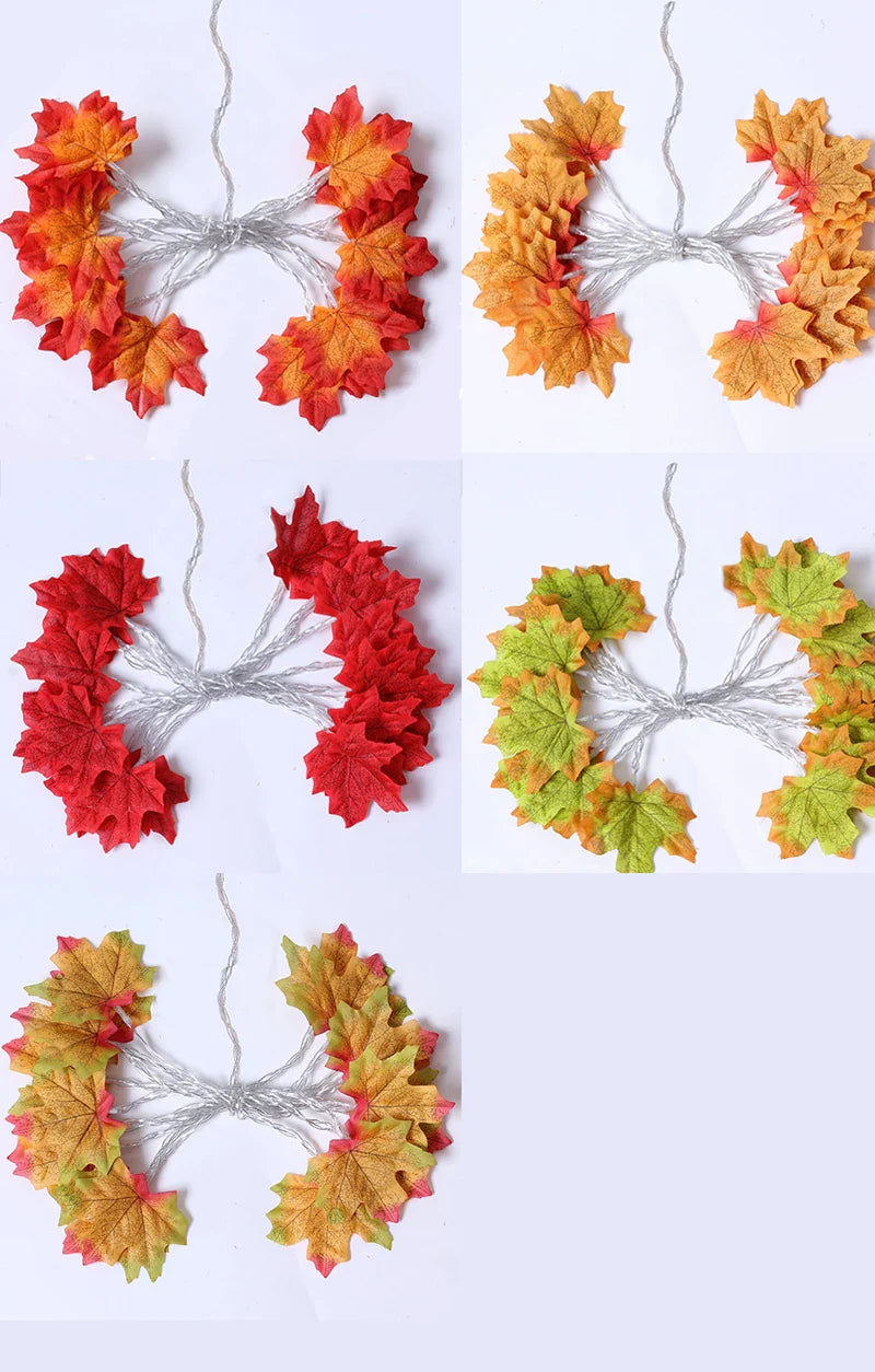 Christmas Decoration Artificial Maple Leaf Leaves