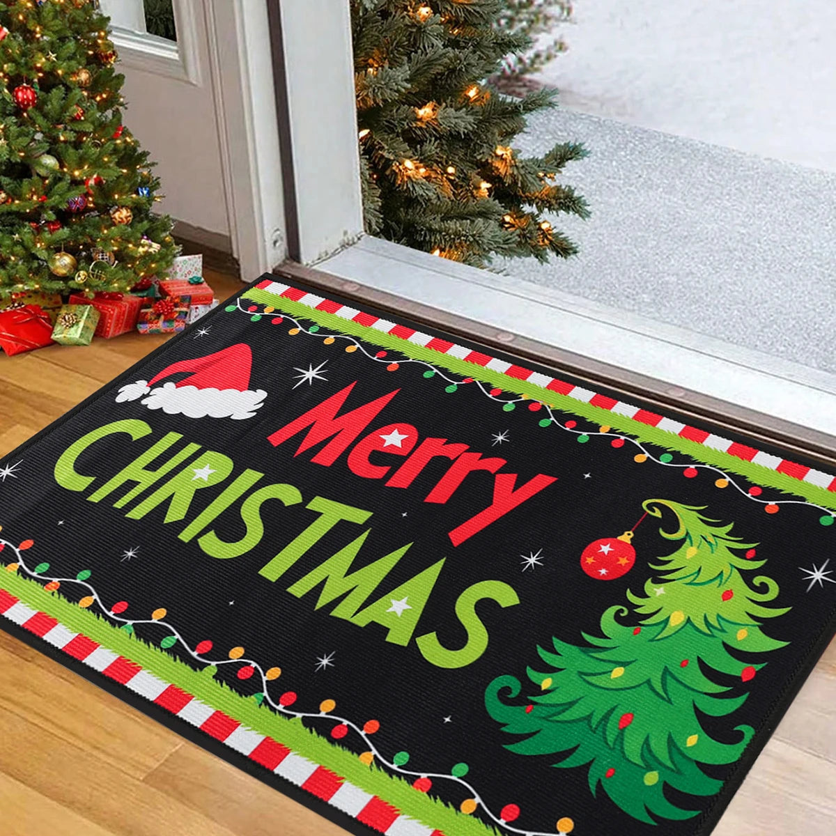 Christmas Doormat Merry Christmas Decorations for Home 2025 Navidad Natal Outdoor Floor Carpet Xmas Ornament New Year Gift 2026
