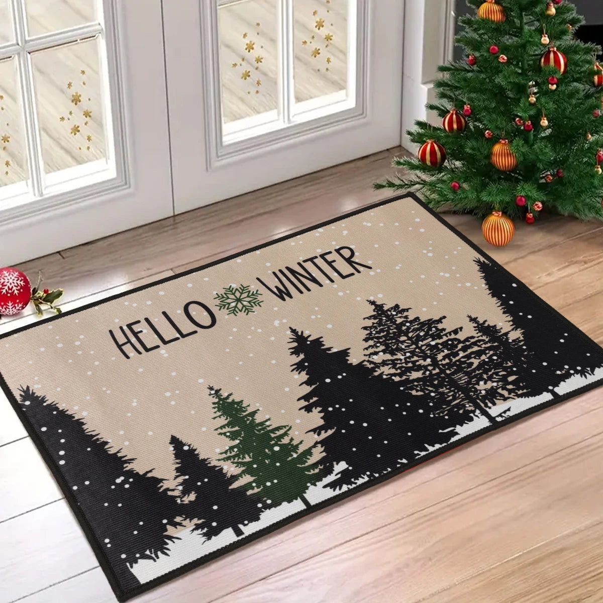 Christmas Doormat Merry Christmas Decorations for Home 2025 Navidad Natal Outdoor Floor Carpet Xmas Ornament New Year Gift 2026