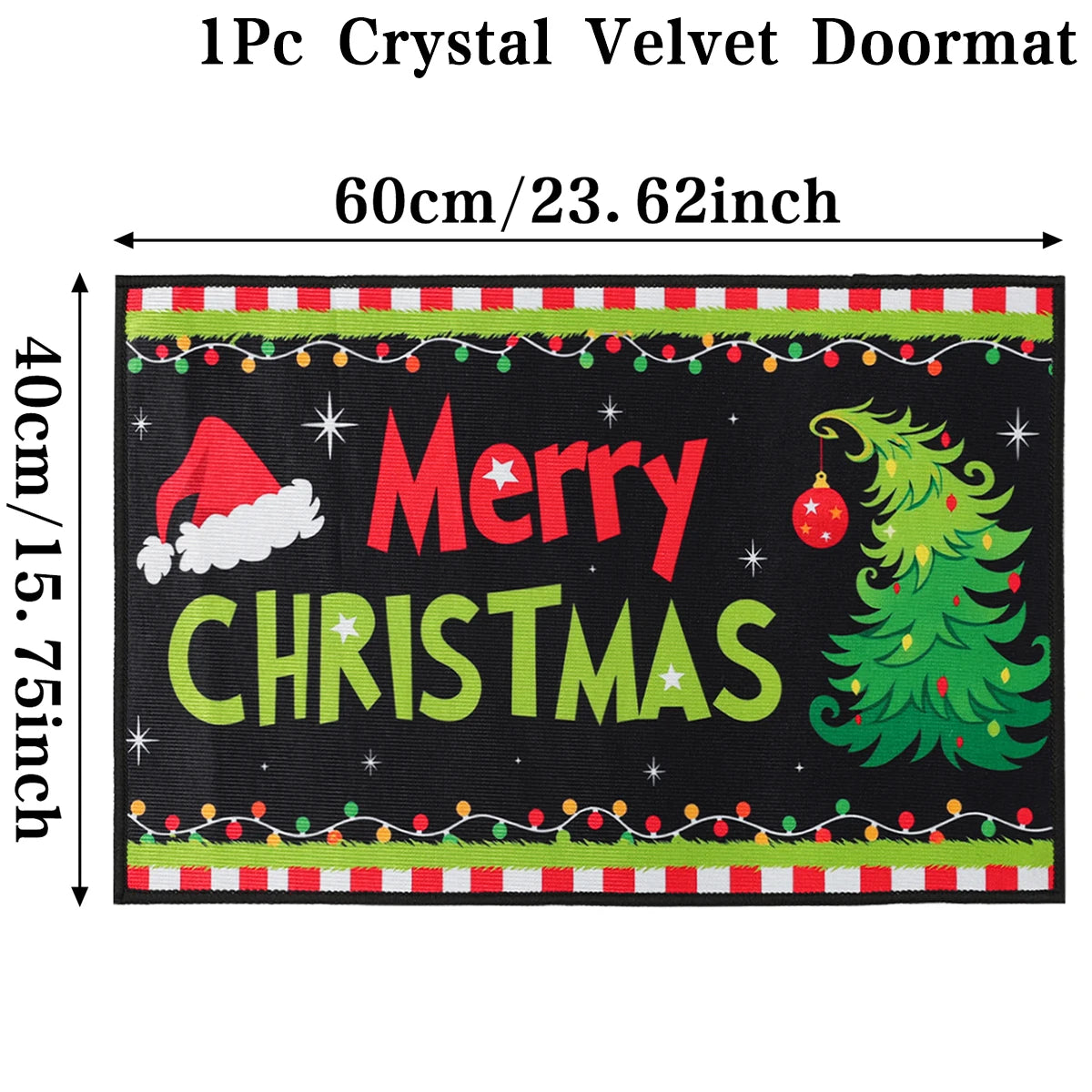 Christmas Doormat Merry Christmas Decorations for Home 2025 Navidad Natal Outdoor Floor Carpet Xmas Ornament New Year Gift 2026