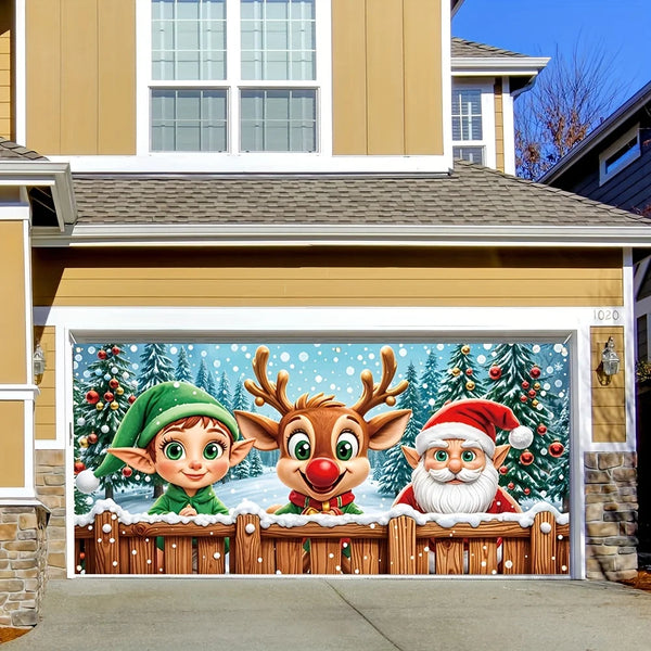 Festive Garage Door Banner
