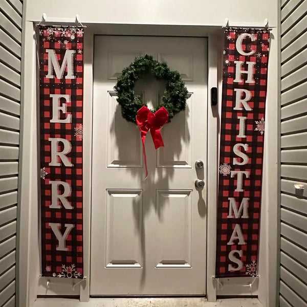 Festive Holiday Porch Banner