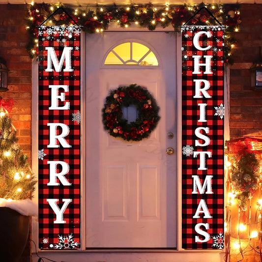 Festive Holiday Porch Banner