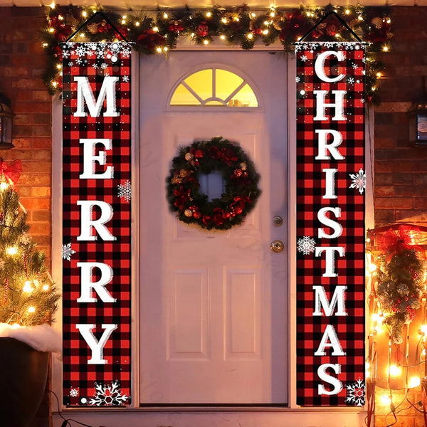 Festive Holiday Porch Banner