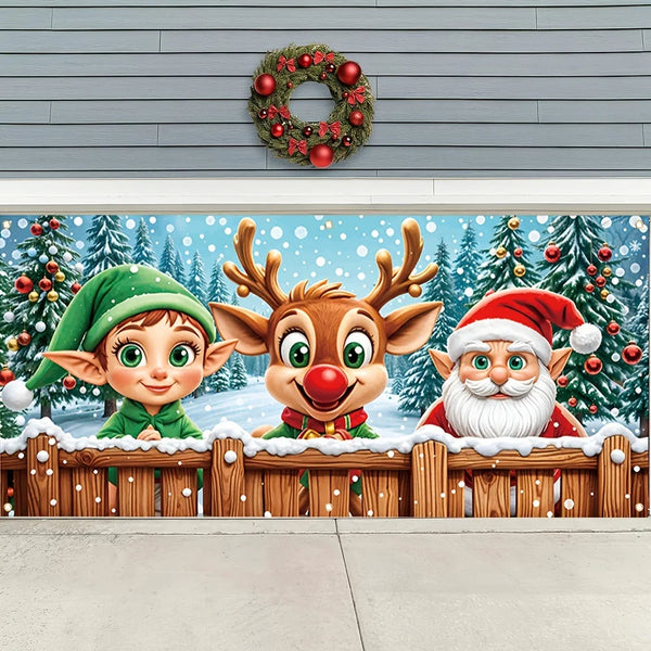Festive Garage Door Banner